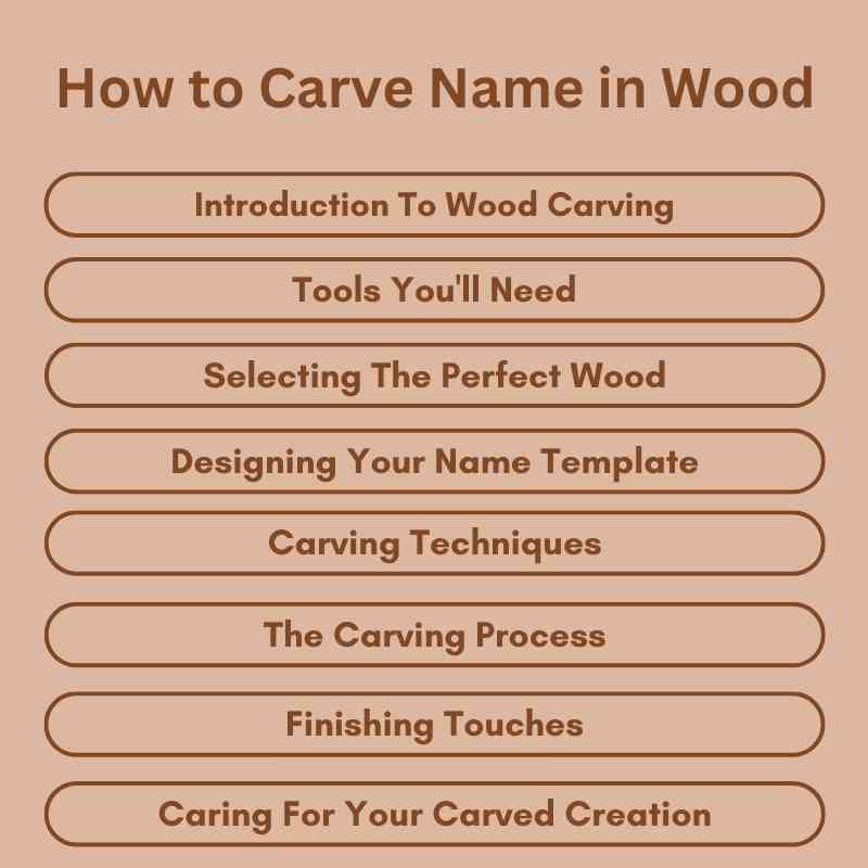 How to Carve Name in Wood