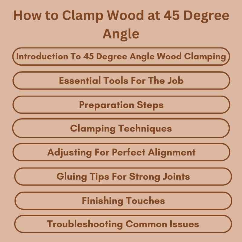 How to Clamp Wood at 45 Degree Angle