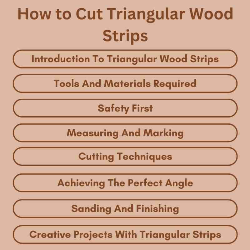 How to Cut Triangular Wood Strips