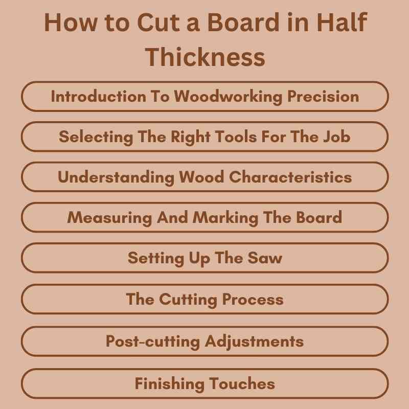 How to Cut a Board in Half Thickness