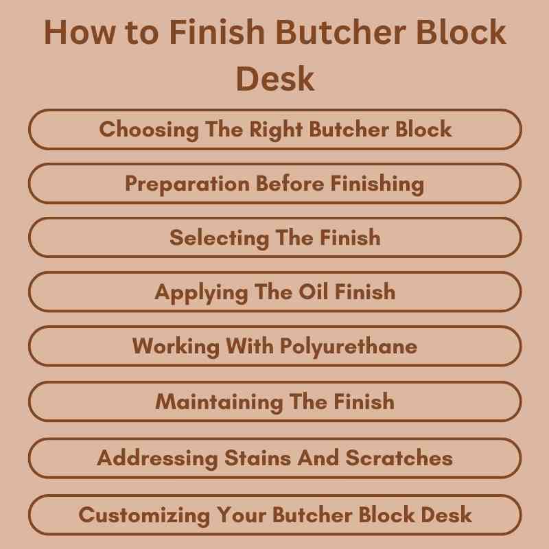 How to Finish Butcher Block Desk