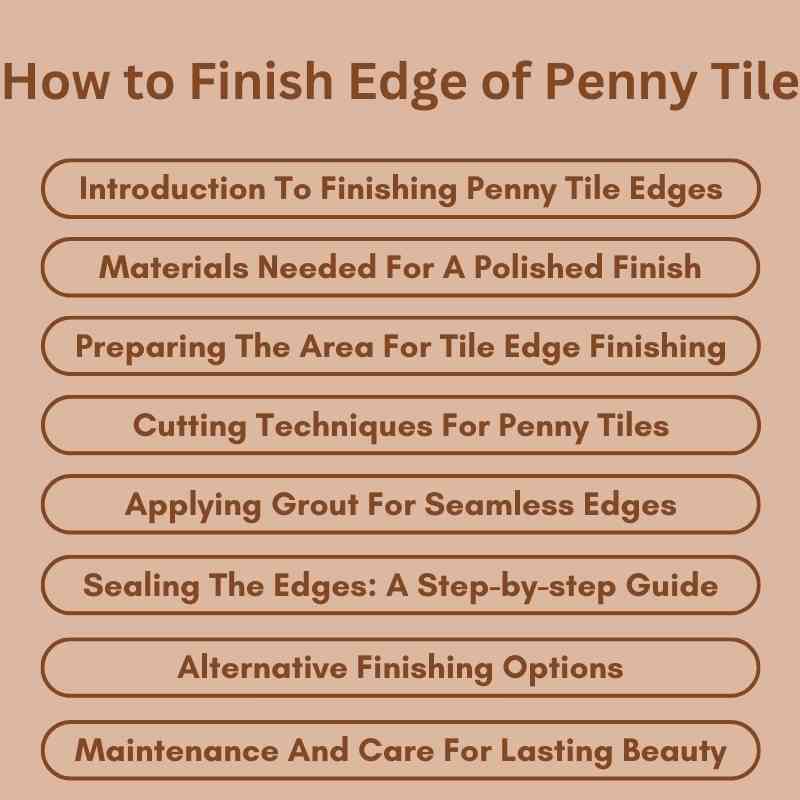 How to Finish Edge of Penny Tile