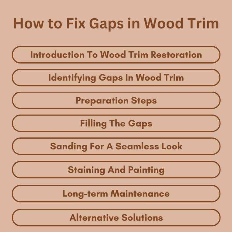 How to Fix Gaps in Wood Trim