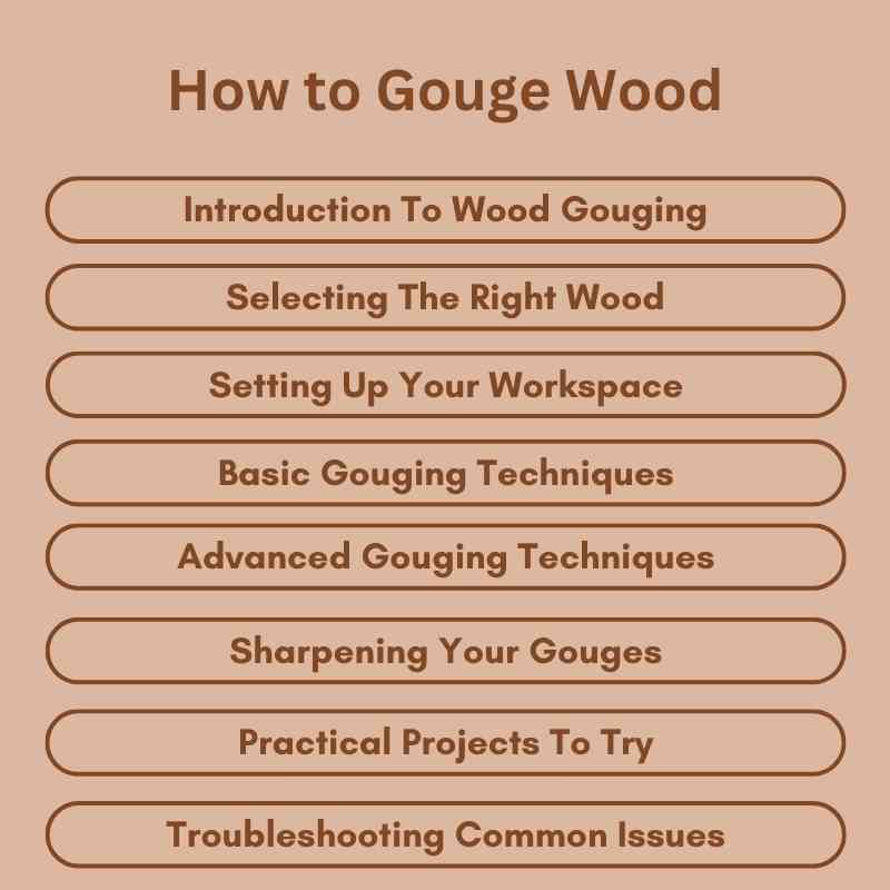 How to Gouge Wood
