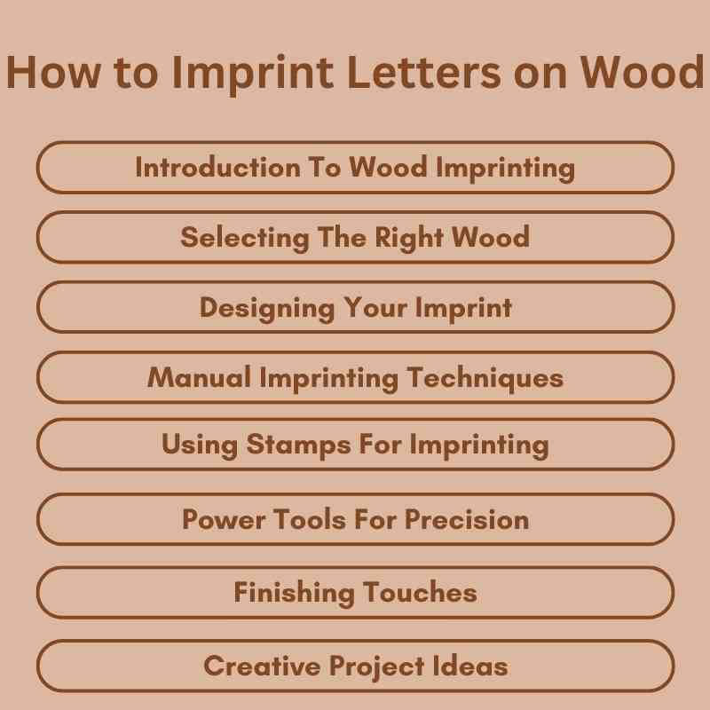 How to Imprint Letters on Wood