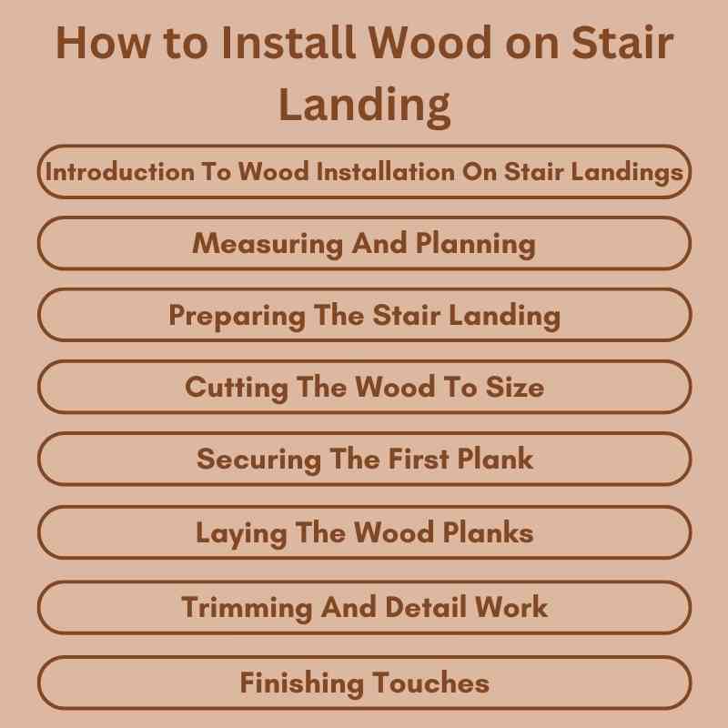 How to Install Wood on Stair Landing