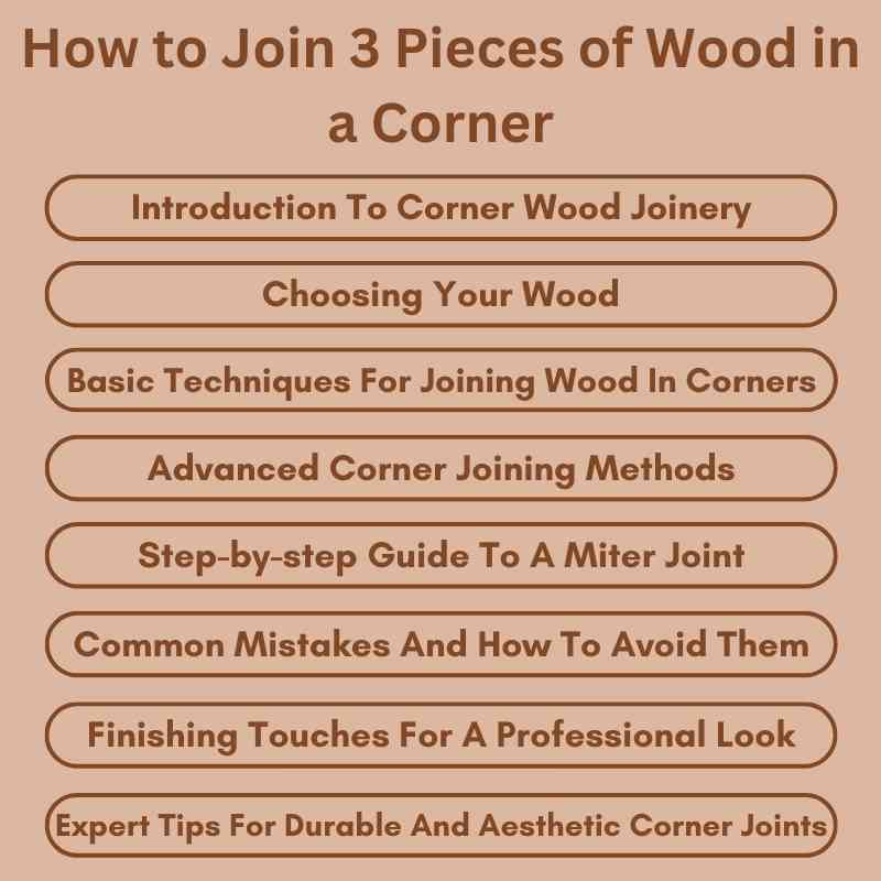 How to Join 3 Pieces of Wood in a Corner