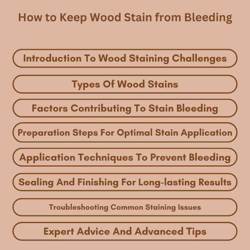 How to Keep Wood Stain from Bleeding