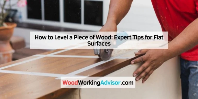How to Level a Piece of Wood