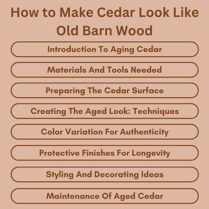 How to Make Cedar Look Like Old Barn Wood