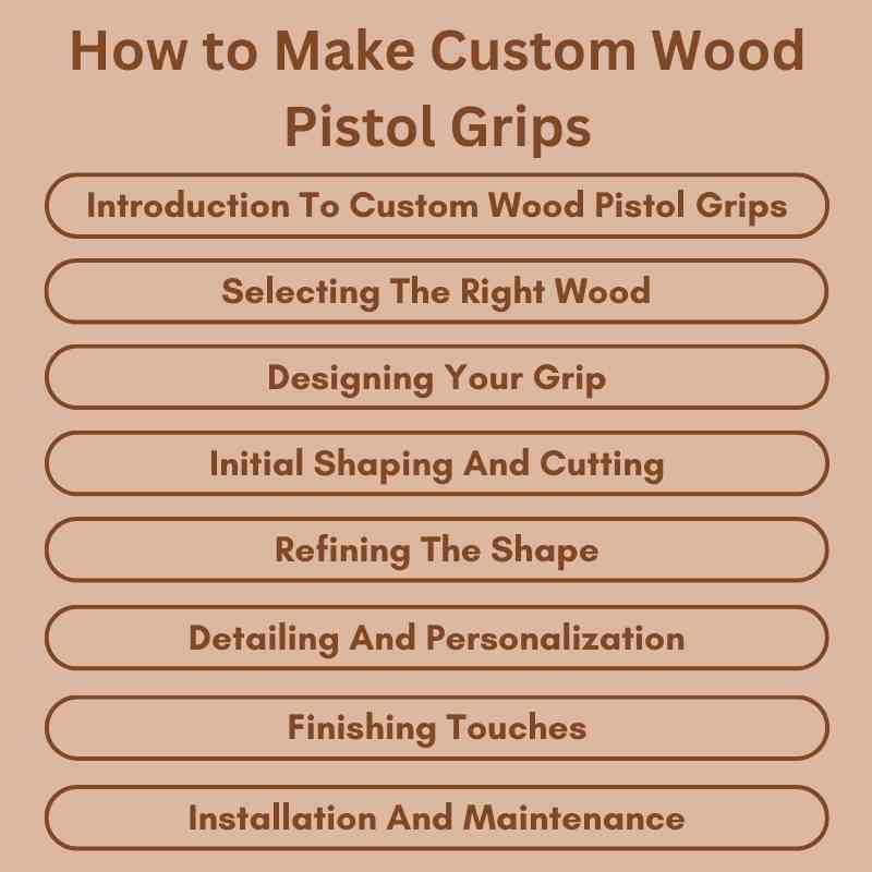 How to Make Custom Wood Pistol Grips