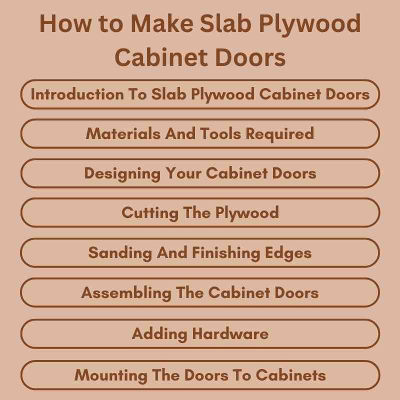 How to Make Slab Plywood Cabinet Doors
