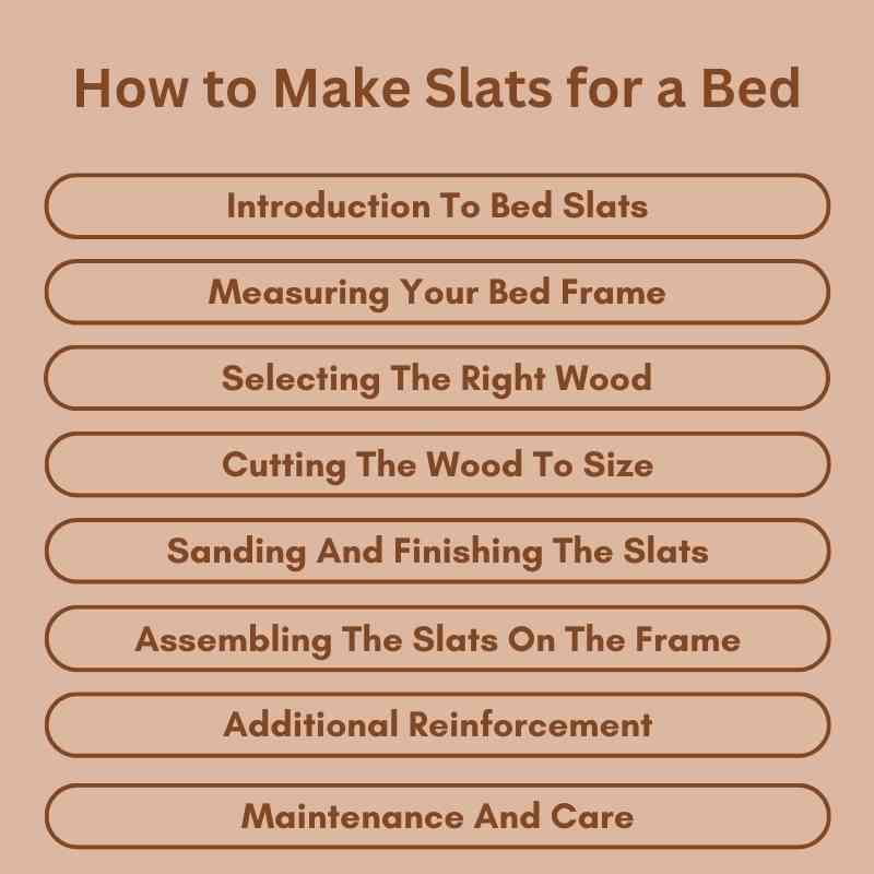 How to Make Slats for a Bed
