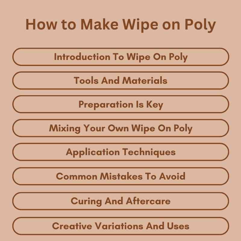 How to Make Wipe on Poly