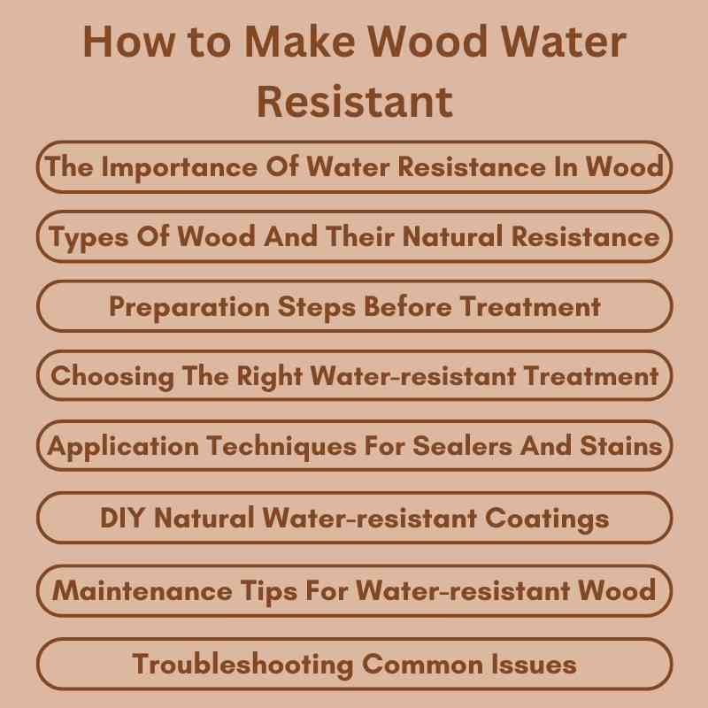 How to Make Wood Water Resistant