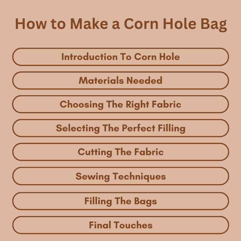 How to Make a Corn Hole Bag
