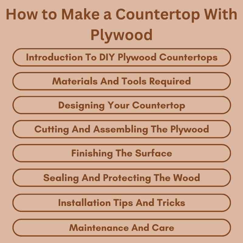 How to Make a Countertop With Plywood