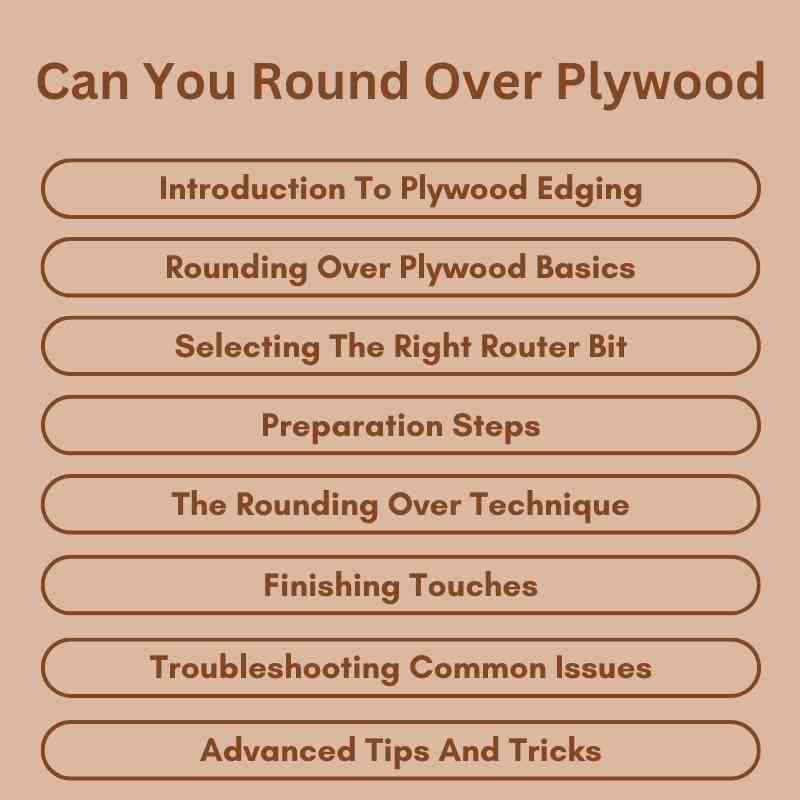 Can You Round Over Plywood
