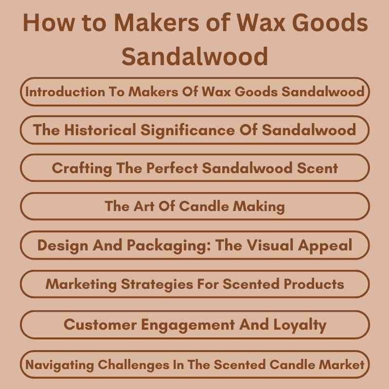 How to Makers of Wax Goods Sandalwood