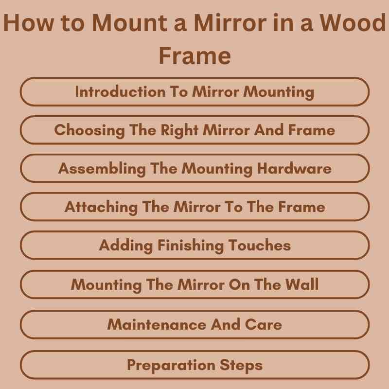 How to Mount a Mirror in a Wood Frame