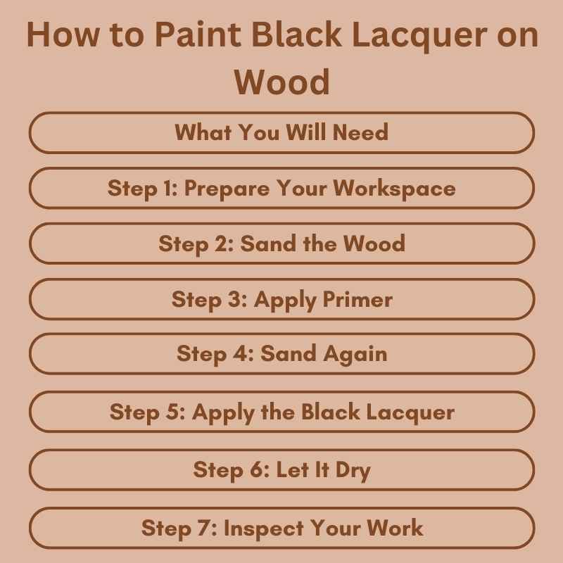 How to Paint Black Lacquer on Wood