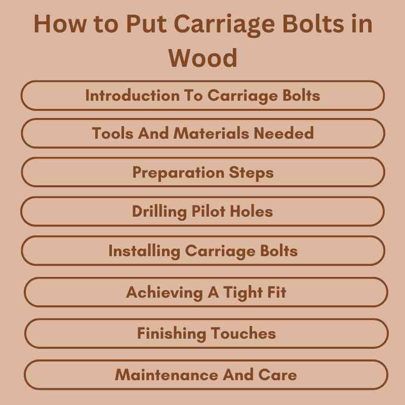 How to Put Carriage Bolts in Wood: Secure & Easy!