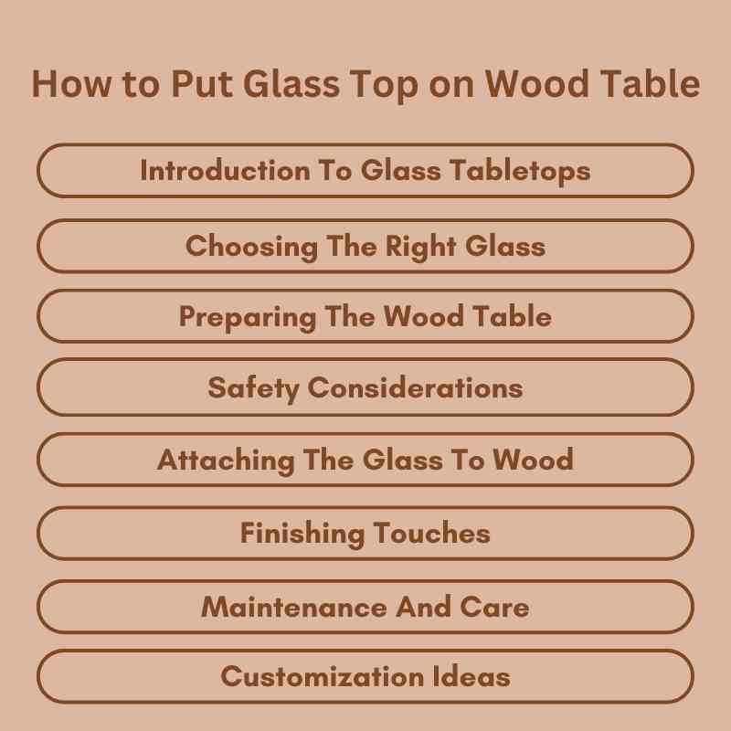 How to Put Glass Top on Wood Table