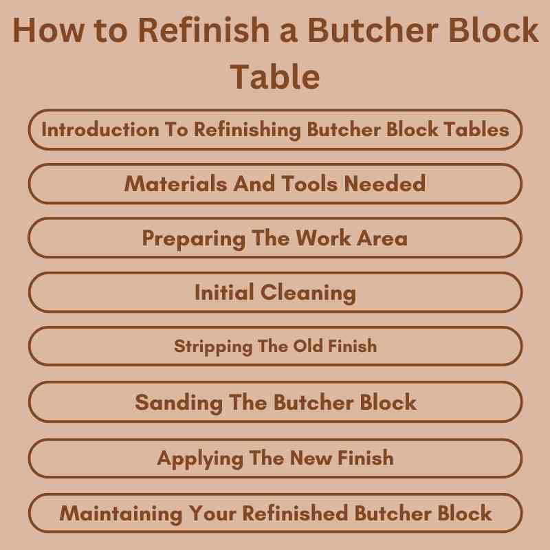 How to Refinish a Butcher Block Table