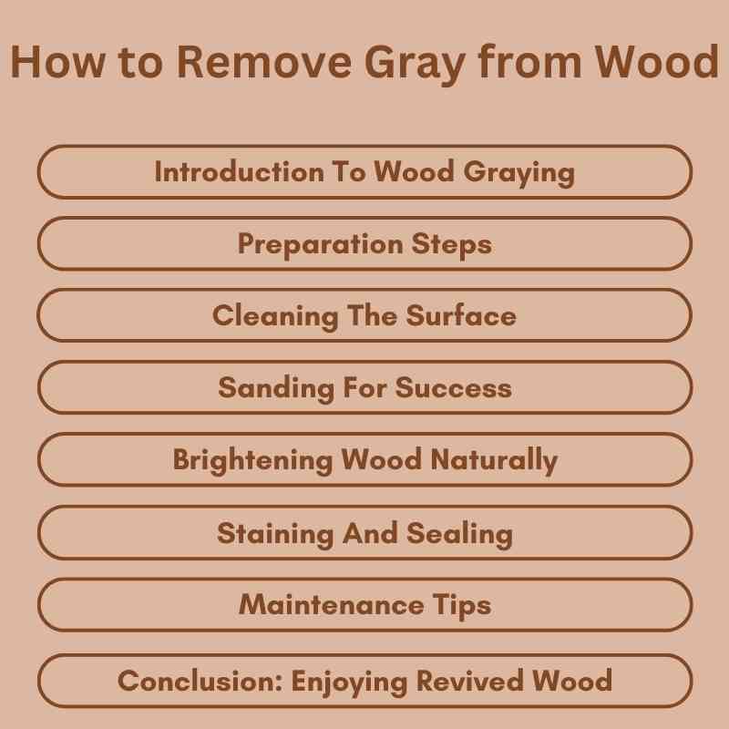 How to Remove Gray from Wood