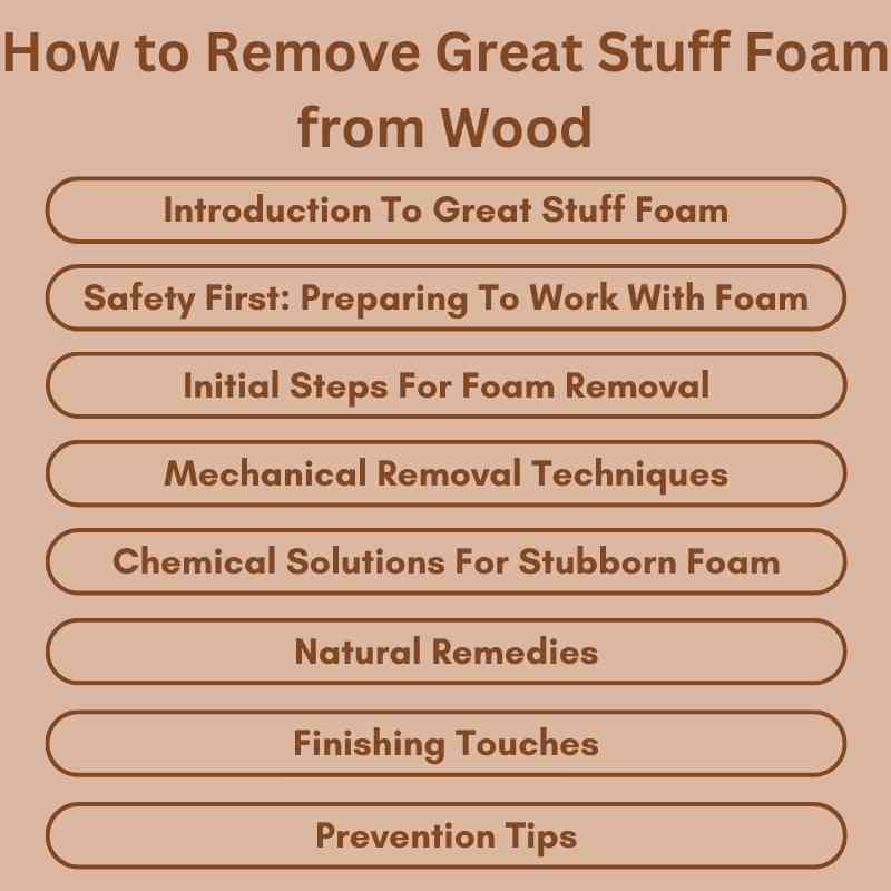 How to Remove Great Stuff Foam from Wood