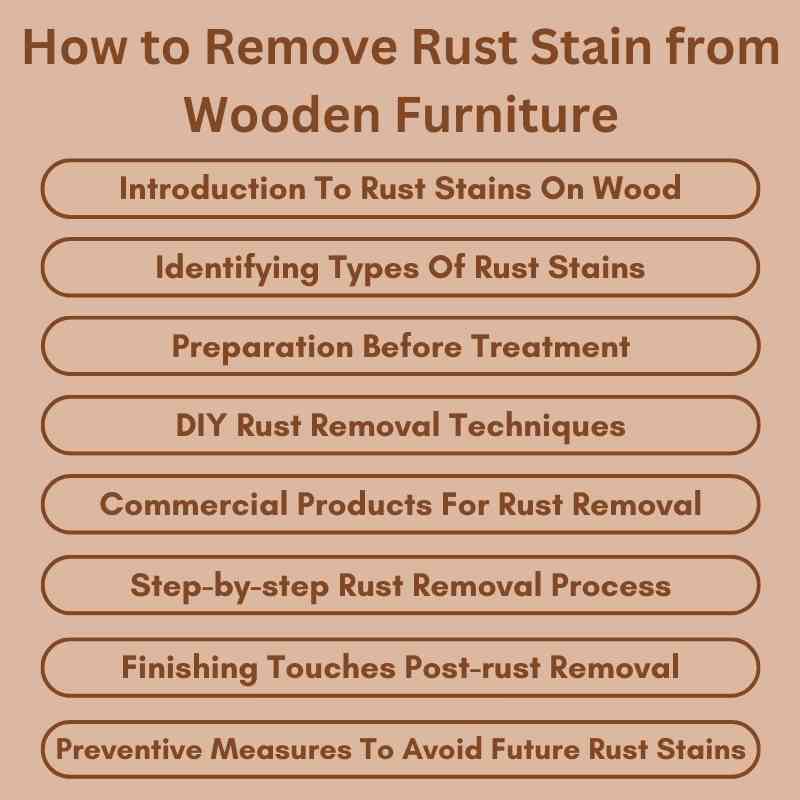 How to Remove Rust Stain from Wooden Furniture