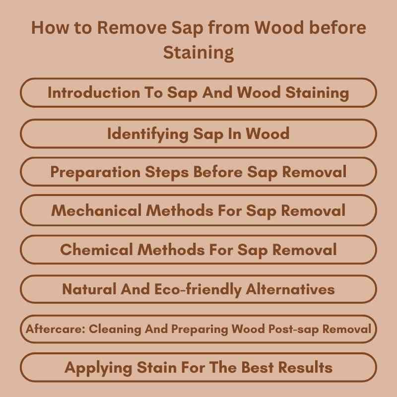 How to Remove Sap from Wood before Staining