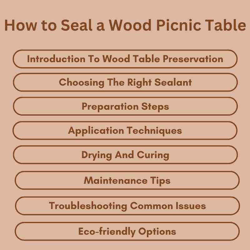 How to Seal a Wood Picnic Table
