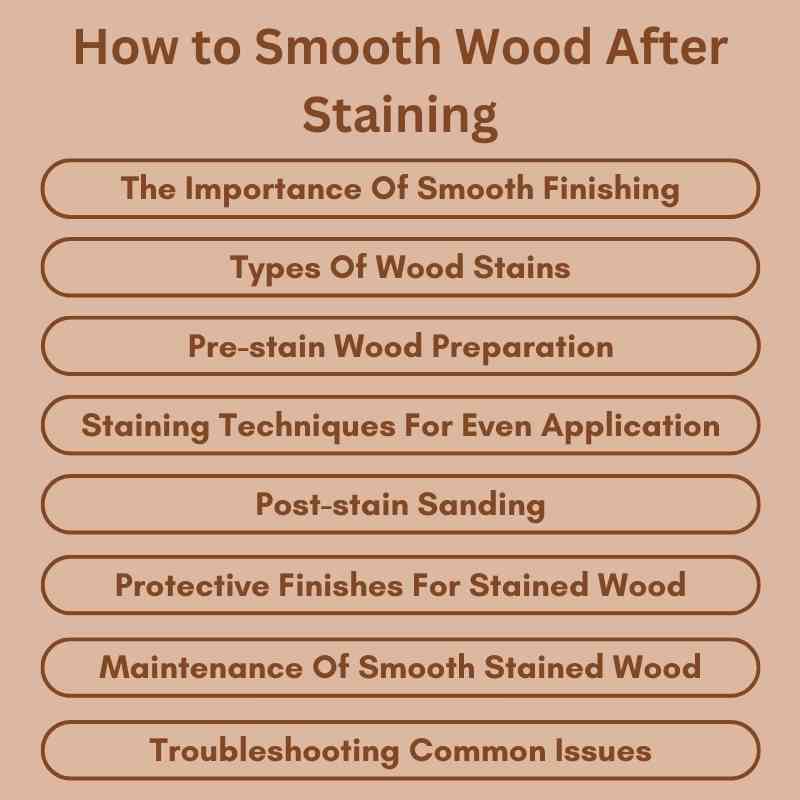 How to Smooth Wood After Staining