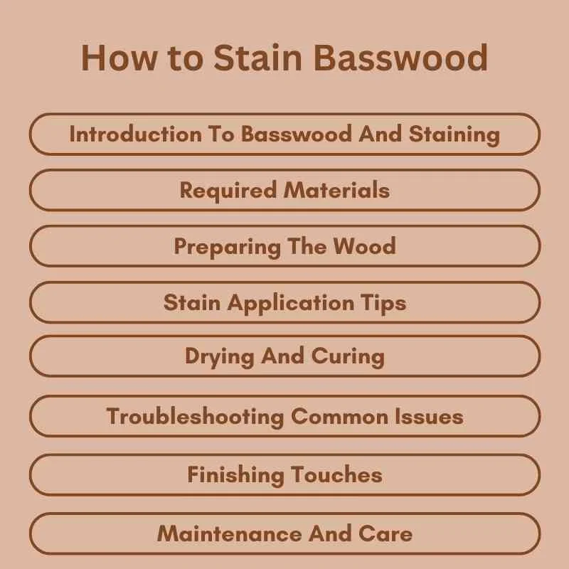 How to Stain Basswood