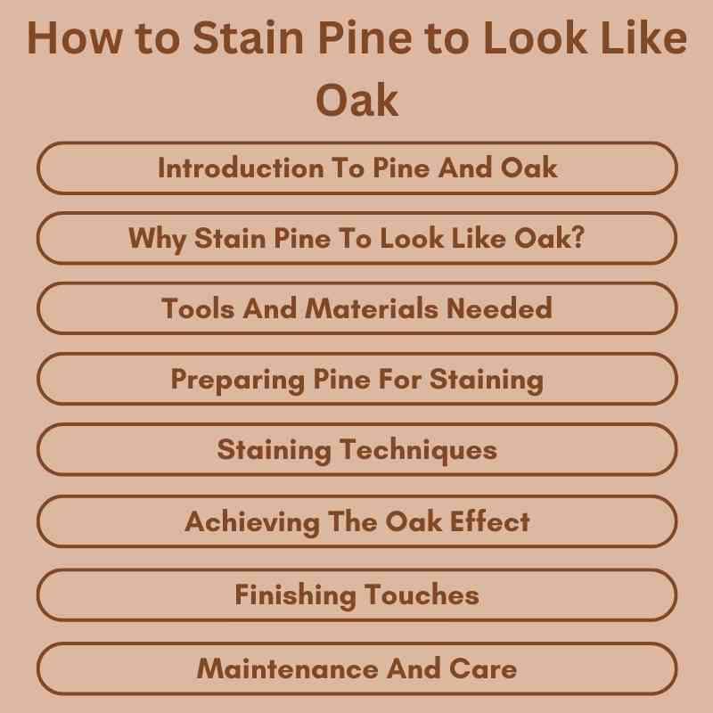 How to Stain Pine to Look Like Oak
