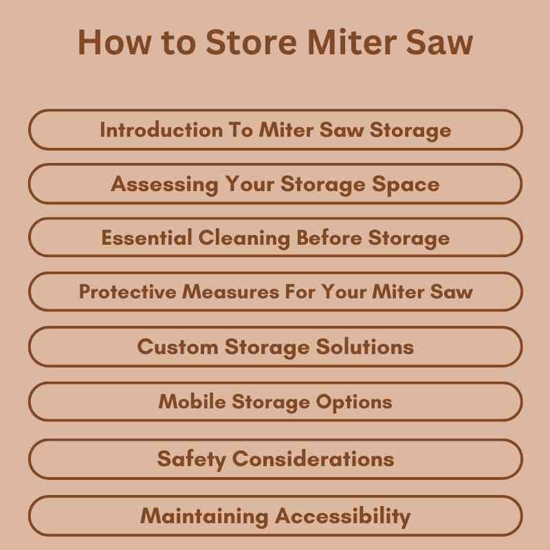 How to Store Miter Saw