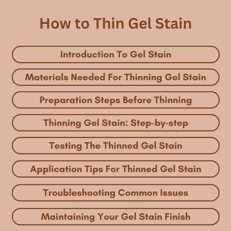 How to Thin Gel Stain