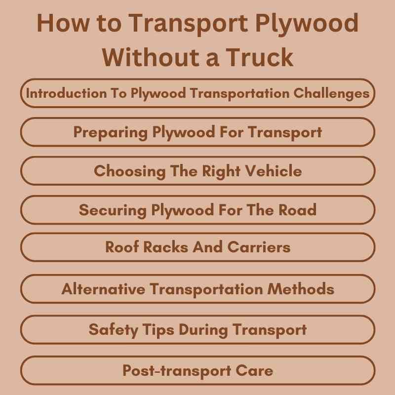 How to Transport Plywood Without a Truck