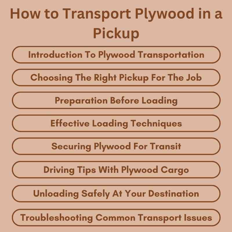 How to Transport Plywood in a Pickup
