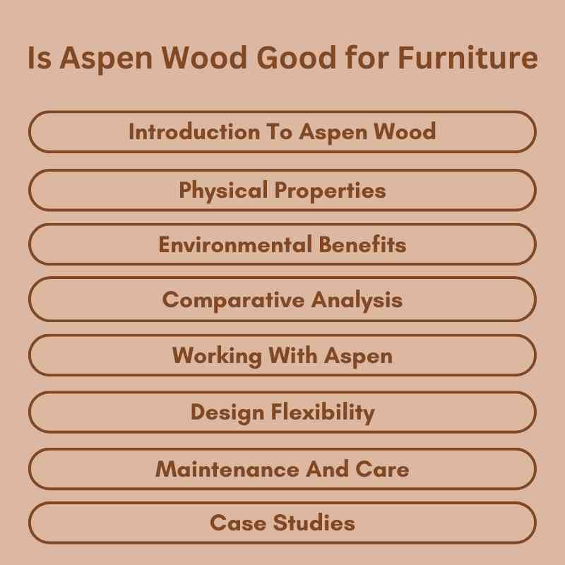 Is Aspen Wood Good for Furniture