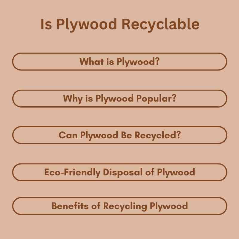 Is Plywood Recyclable
