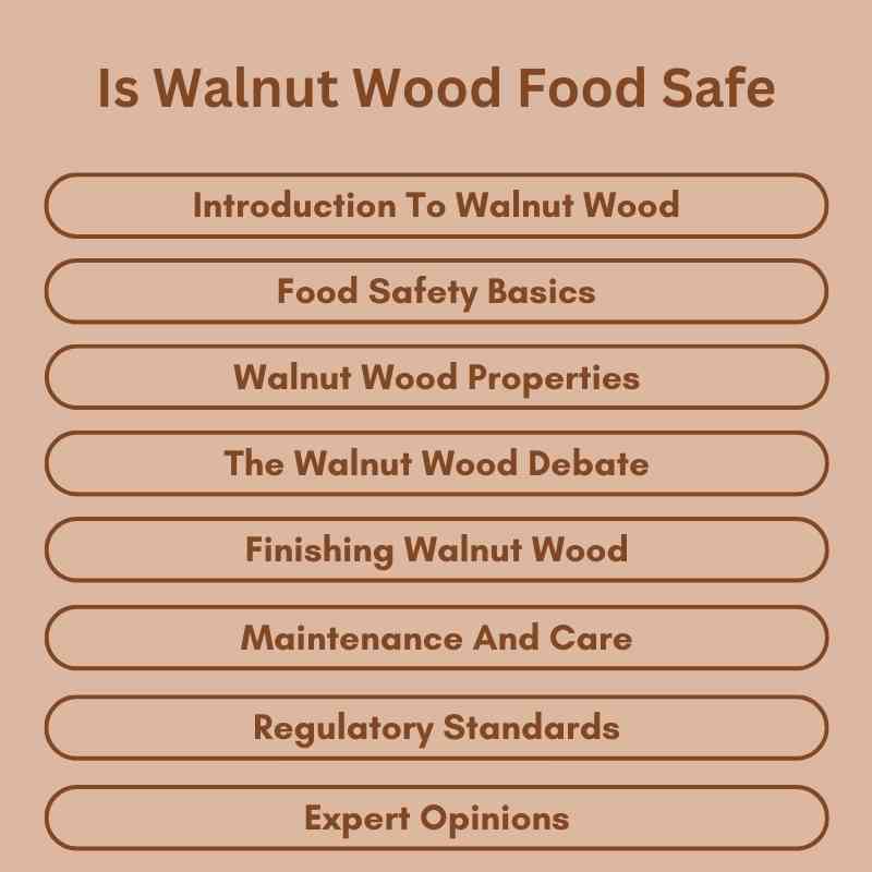 Is Walnut Wood Food Safe