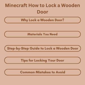 Minecraft How to Lock a Wooden Door