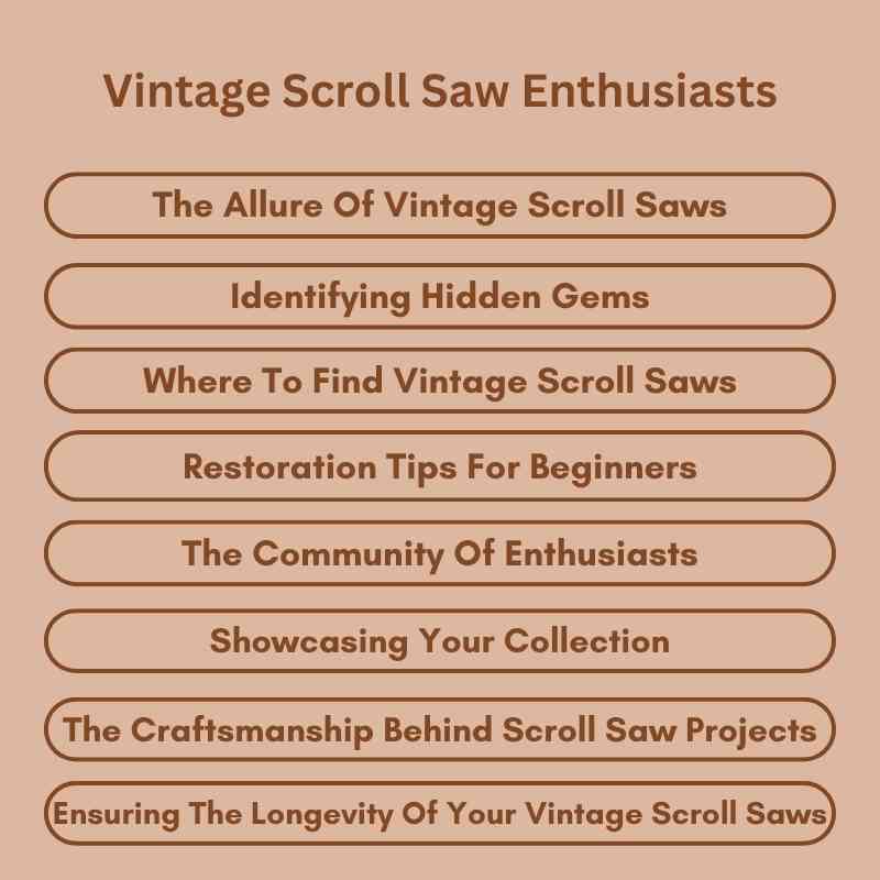 Vintage Scroll Saw Enthusiasts