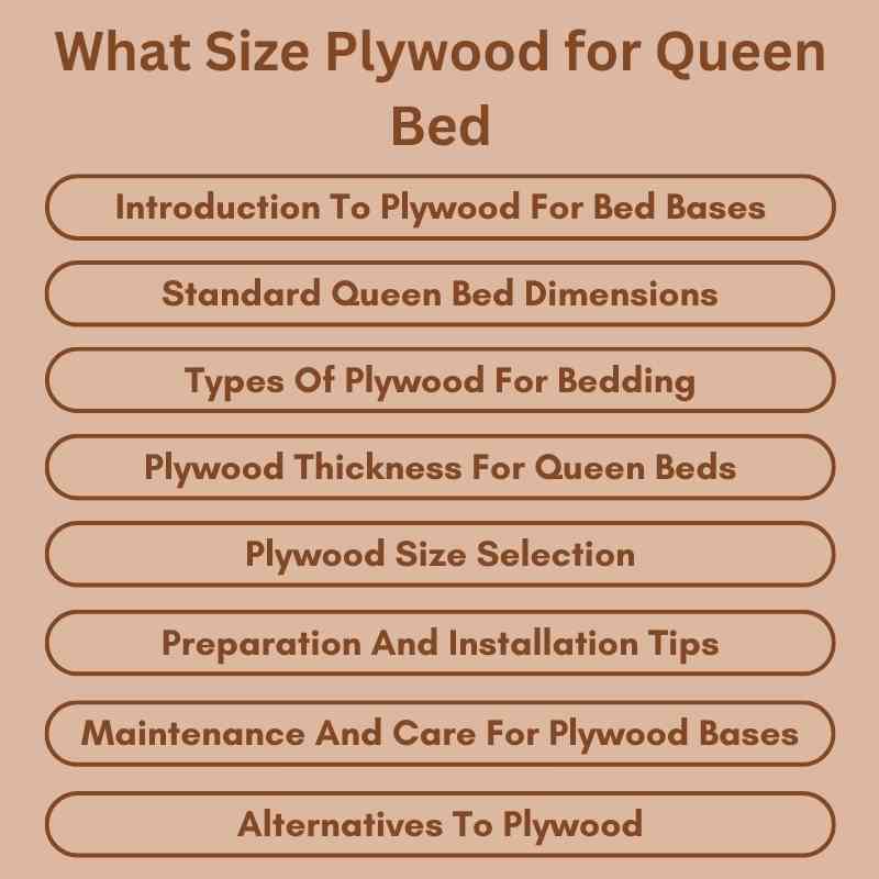 What Size Plywood for Queen Bed