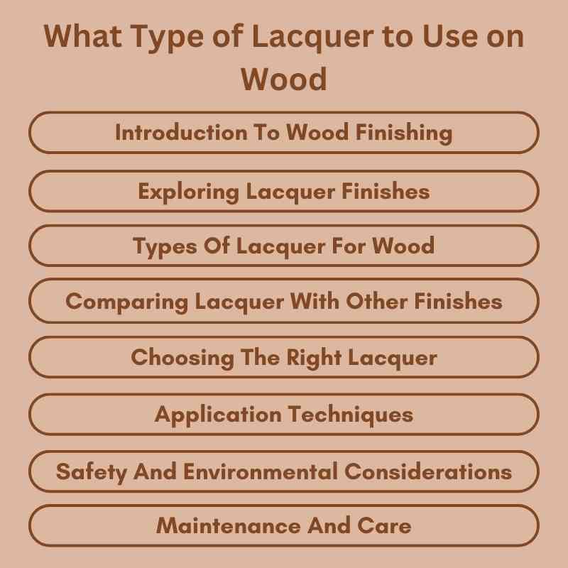 What Type of Lacquer to Use on Wood