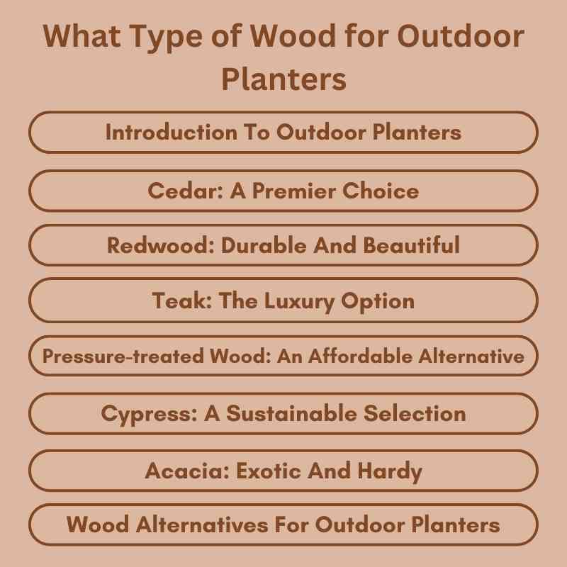 What Type of Wood for Outdoor Planters