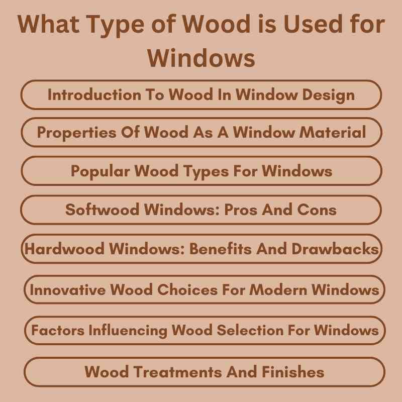 What Type of Wood is Used for Windows