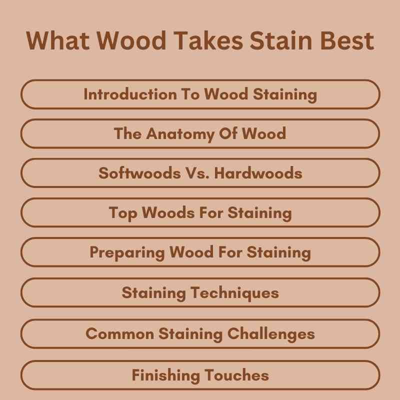 What Wood Takes Stain Best